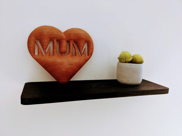 Wooden shaped heart | 3D wooden heart | Love Dad | Father's Day | Dad gift - Image 3