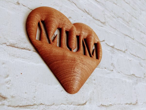 Wooden shaped heart | 3D wooden heart | Love Dad | Father's Day | Dad gift - Image 4