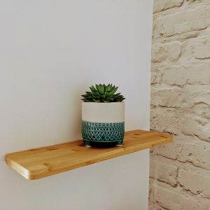 Bamboo floating shelf
