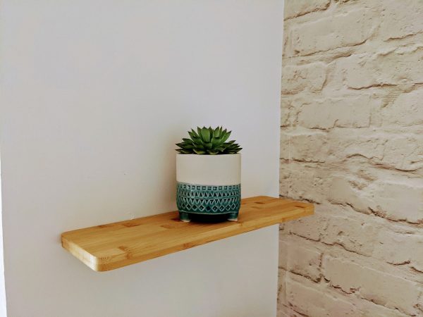 Bamboo floating shelf