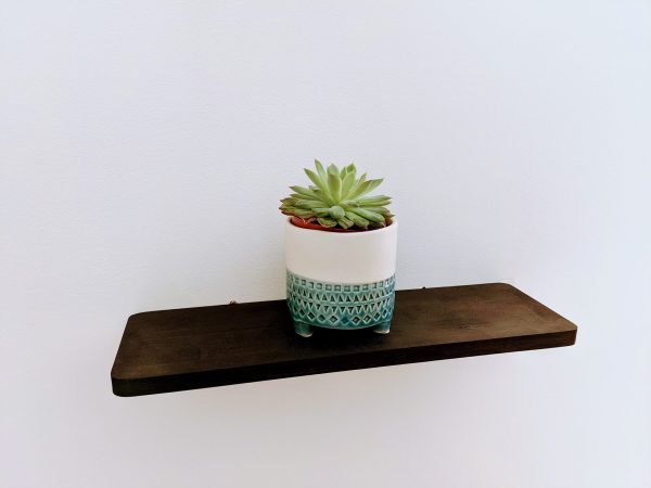 Black floating shelf from bamboo